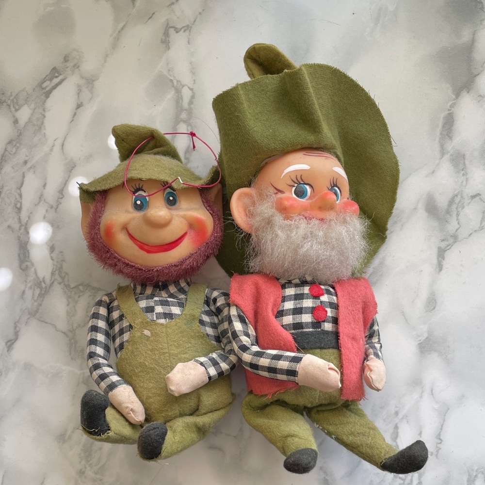 Vintage Pixie elves/miners/farmers